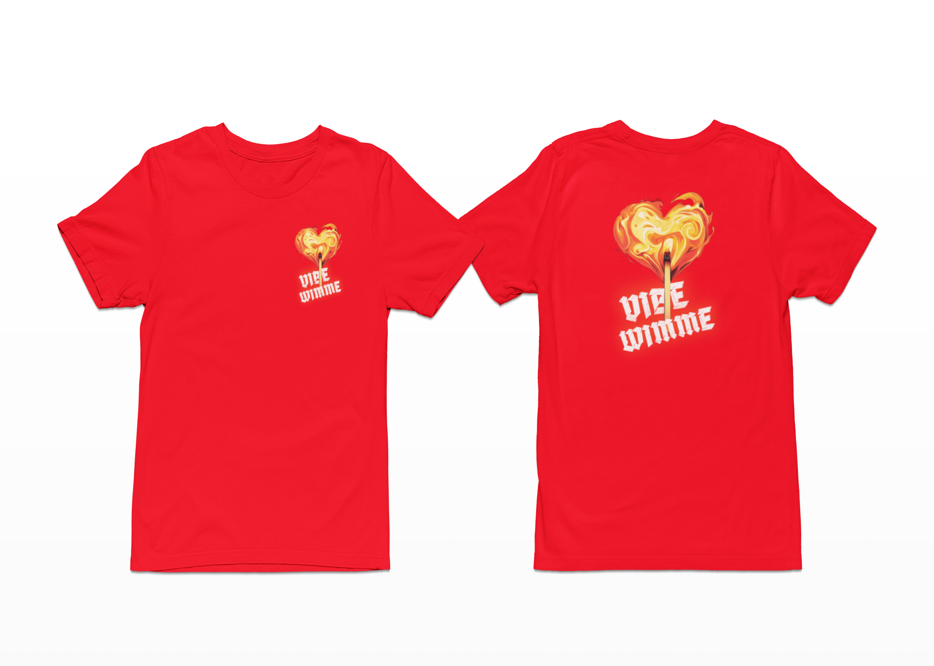 Fire Heart Vibe Wimme T-Shirt