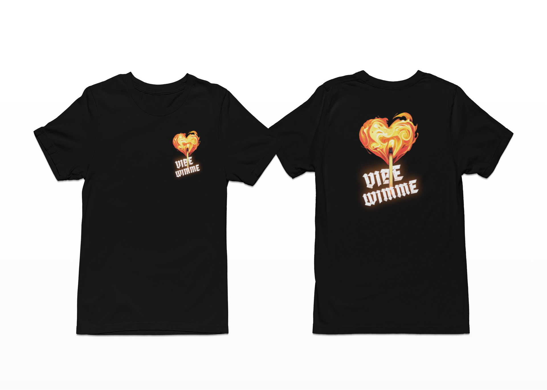 Fire Heart Vibe Wimme T-Shirt