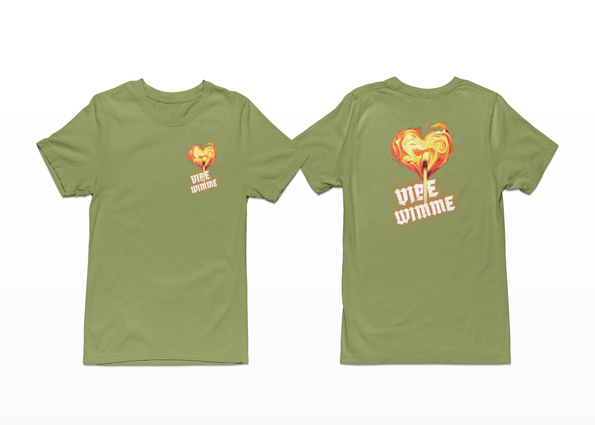 Fire Heart Vibe Wimme T-Shirt